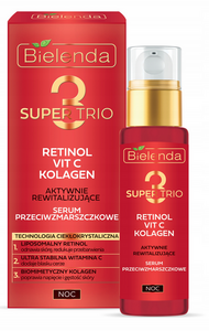 BIELENDA SUPER TRIO RETINOL, VIT C, COLLAGEN ANTI-WRINKLE NIGHT SERUM