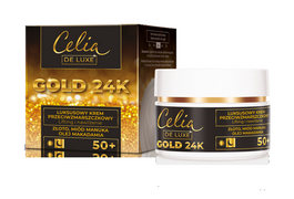 CELIA DE LUXE GOLD 24K LUXURIOUS ANTI-WRINKLE FACE CREAM LIFT & MOISTURIZING DAY NIGHT 50+