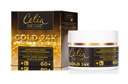 CELIA DE LUXE GOLD 24K LUXURIOUS ANTI-WRINKLE FACE CREAM LIFT & NOURISHING DAY NIGHT 60+