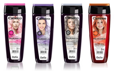 DELIA CAMELEO COLOUR HAIR RINSE PURPLE, PINK or SILVER 200ml 