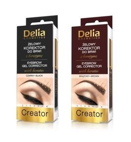 DELIA COSMETICS EYEBROW GEL CORRECTOR 4IN1 KOREKTOR DO BRWI BRAZ CZARNA