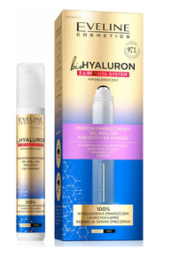 EVELINE BIO HYALURON 3X RETINOL SYSTEM ANTI-WRINKLES UNDER EYE & EYELID GEL ROLL-ON