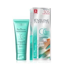 EVELINE COSMETICS SOS FACE THERAPY CC SOOTHING AND MOISTURIZING CREAM FOR REDNESS 8in1 SPF15
