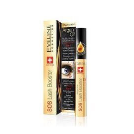 EVELINE COSMETICS SOS LASH BOOSTER MULTI PURPOSE EYELASH SERUM WITH ARGAN OIL 5IN1