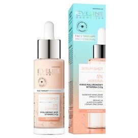 EVELINE FACE THERAPY SERUM SHOT FOR PUFFINESS AROUND THE EYES 5% CAFFEINE, VITAMIN C+Cg