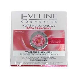 EVELINE FRENCH ROSE HIALURON ACID SMOOTHING FACE CREAM STRONGLY ANTI-WRINKLES CAPILLARY & SENSITIVE SKIN D/N