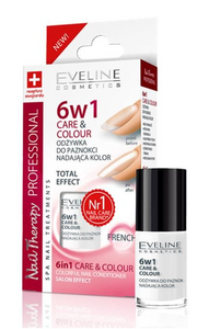 EVELINE NAIL THERAPY CARE & COLOUR 6in1 COLORFULL NAIL CONDITIONER FRENCH
