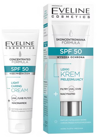 EVELINE SPF50 LIGHT CARE CREAM CONCENTRATED FORMULA NIACINAMIDE