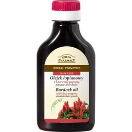 GREEN PHARMACY HERBAL COSMETICS BURDOCK OIL WITH RED PEPPERS STIMULATES HAIR GROWTH