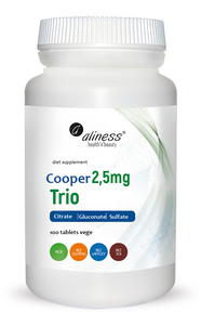MEDICALINE ALINESS COPPER 2.5 mg TRIO 100 TABLETS DIET SUPPLEMENT