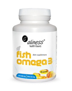 MEDICALINE ALINESS FISH OMEGA 3 DIETARY SUPPLEMENT 90 CAPSULES eyes, brain, heart