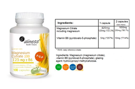 MEDICALINE ALINESS MAGNESIUM CITRATE & B6 100 CAPSULES DIET SUPPLEMENT