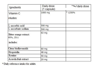 MEDICALINE ALINESS VITAMIN C 1000mg PLUS 100 CAPSULES VEGE