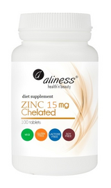 MEDICALINE ALINESS ZINC CHELATED 15 mg 100 TABLETS DIET SUPPLEMENT