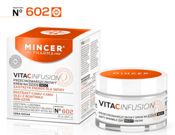 Mincer Pharma Vita C Infusion Anti Wrinkles Day Night Face Cream No 602 Moon Cosmetics