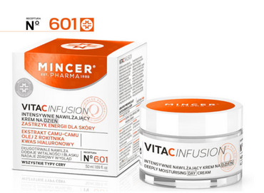Mincer Pharma Vita C Infusion Deeply Moisturising Day Face Cream Energy Boost No 601 Moon Cosmetics