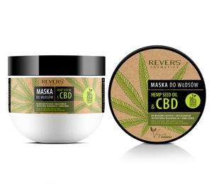 REVERS COSMETICS HAIR MASK WITH NATURAL CBD HEMP OIL INTENSIVE REGENERATION AND MOISTURIZATION