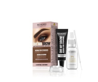 REVERS COSMETICS OH! MY BROW HENNA FOR EYEBROW TINT WITH ARGAN AND CASTOR OIL 4 COLORS