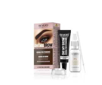 REVERS COSMETICS OH! MY BROW HENNA FOR EYEBROW TINT WITH ARGAN AND CASTOR OIL 4 COLORS