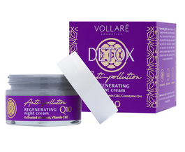 VERONA VOLLARE DETOX ANTI POLLUTION REGENERATING NIGHT CREAM Q10, VITAMINS C+E, ACTIVE CARBON