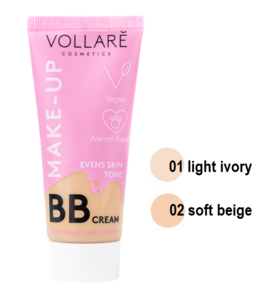 VERONA VOLLARE MAKE-UP BB BEAUTY CREAM FOUNDATION EVENS SKIN TONE VEGAN