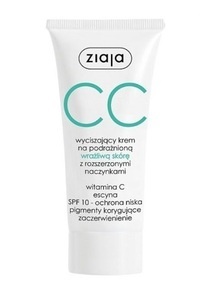 ZIAJA CC CALMING CREAM FOR IRRITATED SENSITIVE SKIN WITH DILATED CAPILLARIES 