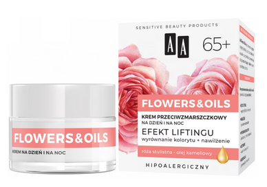 AA OCEANIC FLOWERS & OILS KREM PRZECIWZMARSZCZKOWY NA DZIEŃ I NA NOC 65+