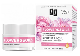 AA OCEANIC FLOWERS & OILS KREM PRZECIWZMARSZCZKOWY NA DZIEŃ I NA NOC 75+ REGENERACJA