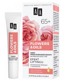 AA OCEANIC FLOWERS & OILS KREM PRZECIWZMARSZCZKOWY NA OKOLICE OCZU I UST EFEKT LIFTINGU 65+