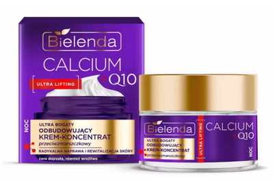 BIELENDA CALCIUM Q10 ULTRA LIFTING ULTRA BOGATY ODBUDOWUJĄCY KREM-KONCENTRAT PRZECIWZMARSZCZKOWY NA NOC