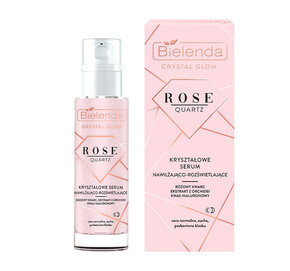 BIELENDA CRYSTAL GLOW ROSE QUARTZ KRYSZTAŁOWE SERUM NAWILŻAJĄCO-ROZŚWIETLAJĄCE 