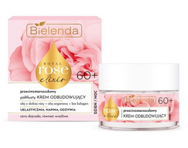 BIELENDA ROYAL ROSE ELIXIR 60+ PRZECIWZMARSZCZKOWY PÓŁTŁUSTY KREM ODBUDOWUJĄCY NA DZIEŃ I NOC