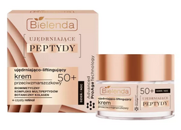 BIELENDA UJĘDRNIAJĄCE PEPTYDY PRZECIWZMARSZCZKOWY KREM UJĘDRNIAJĄCO-LIFTINGUJĄCY 50+ NA DZIEŃ I NOC 