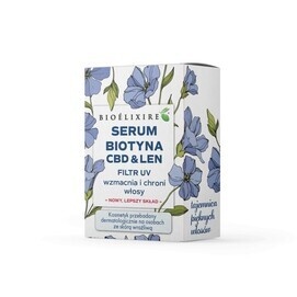 BIOELIXIRE OLEJEK BIOTYNA CBD I LEN + FILTR UV SERUM WZMACNIA I CHRONI WŁOSY