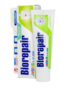 BIOREPAIR JUNIOR 6-12yo TOTAL PROTECTIVE REPAIR PASTA DO ZĘBÓW 75ml  NAPRAWA SZKLIWA BEZ FLUORU