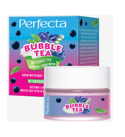 DAX COSMETICS PERFECTA BUBBLE TEA KREM MATUJĄCO-REGENERUJĄCY BUTTERFLY TEA ERYTRYTOL+DZIKIE INDYGO