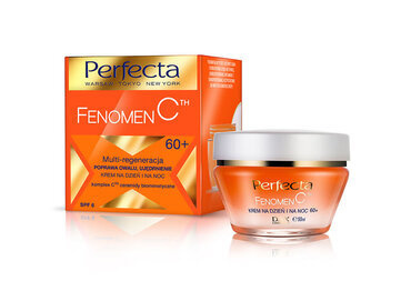 DAX COSMETICS PERFECTA FENOMEN C MULTI REGENERACJA  POPRAWA OWALU + UJĘRNIENIE KREM D/N 60+