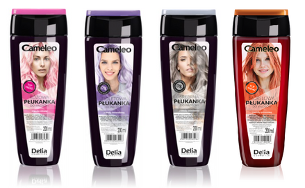 DELIA COSMETICS CAMELEO PŁUKANKA DO WŁOSÓW HOT TREND  róż, fiolet lub srebro