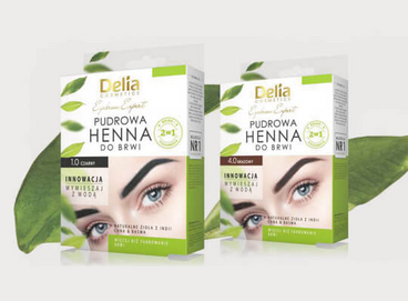 DELIA COSMETICS EYEBROW EXPERT PUDROWA HENNA DO BRWII DO 4 TYGODNI TRWAŁOŚCI