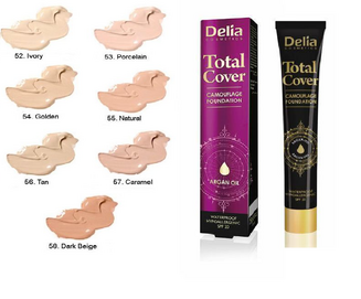 DELIA MAKE-UP TOTAL COVER PODKŁAD KRYJĄCY CAMOUFLAGE ARGAN OIL SPF20