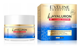 EVELINE BIO HYALURON 3X RETINOL SYSTEM MULTIODŻYWCZY KREM FILLER DILNIE ODBUDOWUJACY 60+