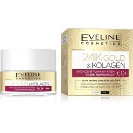 EVELINE COSMETICS 24K GOLD & KOLAGEN 60+ SKONCENTROWANY KREM SILNIE NAPRAWCZY