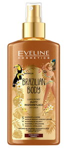 EVELINE COSMETICS BRAZILIAN BODY LUKSUSOWY ZŁOTY ROZŚWIETLACZ DO CIAŁA 5w1