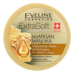 EVELINE COSMETICS EXTRA SOFT bioARGAN MANUKA ODŻYWCZY KREM ODMŁADZAJĄCY DO TWARZY I CIAŁA