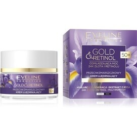 EVELINE COSMETICS GOLD & RETINOL 50+ PRZECIWZMARSZCZKOWY KREM UJĘDRNIAJĄCY Z 24K ZŁOTEM