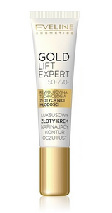 EVELINE COSMETICS GOLD LIFT EXPERT ZŁOTY KREM POD OCZY I NA USTA