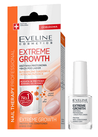 EVELINE COSMETICS NAIL EXTREME GROWTH ODŻYWKA DO PAZNOKCI PROTEINOWA I BAZA POD LAKIER