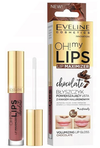 EVELINE COSMETICS OH! MY LIPS MAXIMIZER BŁYSZCZYK POWIĘKSZAJĄCY USTA HIALURON CZEKOLADA