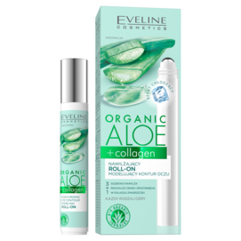 EVELINE COSMETICS ORGANIC ALOE + COLLAGEN NAWILŻAJĄCY ROLL-ON MODELUJACY KONTUR OCZU