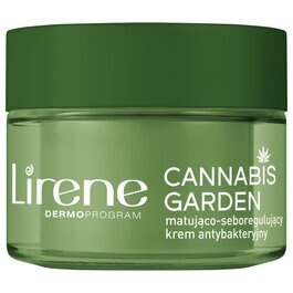 LIRENE CANNABIS GARDEN MATUJĄCO SEBOREGULUJĄCY KREM ANTYBAKTERYJNY DO TWARZY Mięta + CBD